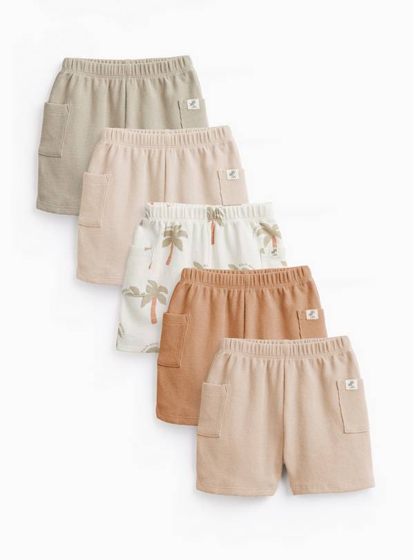 Palm Tree Print Shorts 5 Pack 3-6 months